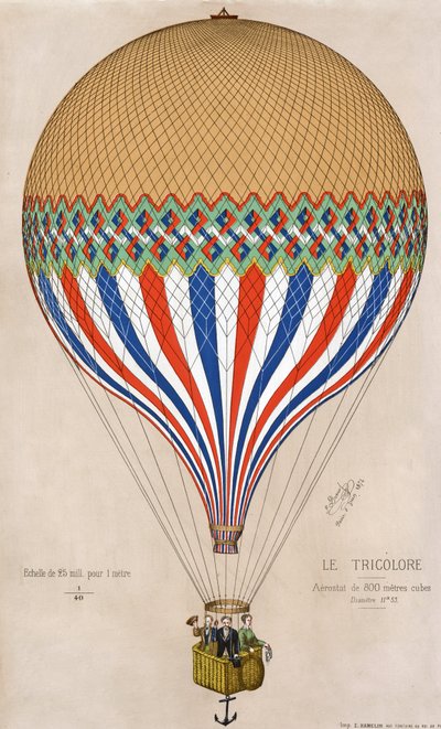 三色旗，出版。 1874（彩色石版画） 作者 法语学校