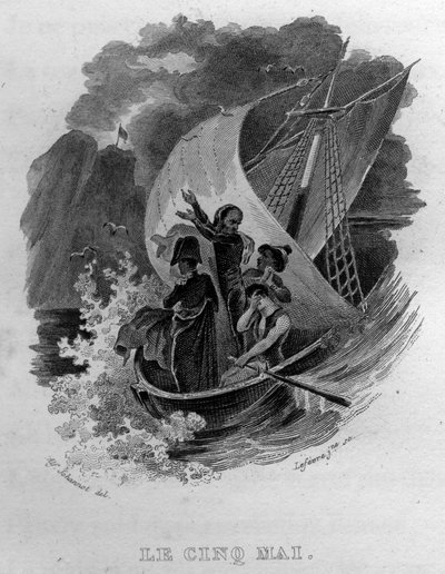 Le cinq mai Chanson de Beranger载于 "Oeuvres completes"（1834），作者是皮埃尔-让-德-贝朗热（1780-1857），法国诗人和作曲家。 作者 法语学校