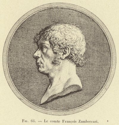 Le comte Francois Zambeccari (engraving) 作者 法语学校