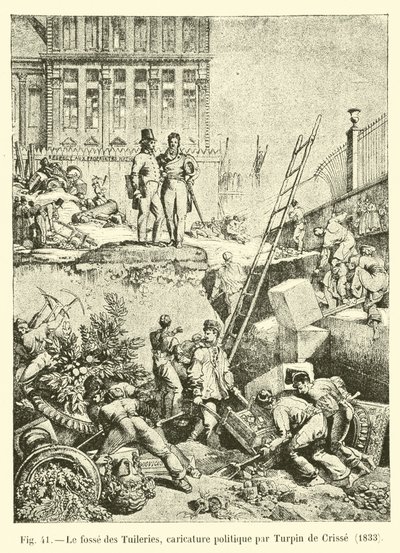 Tuileries Pit，政治漫画，Turpin de Crisse，1833年 作者 法语学校