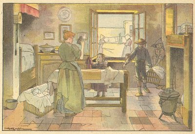 Le repassage (colour litho) 作者 法语学校