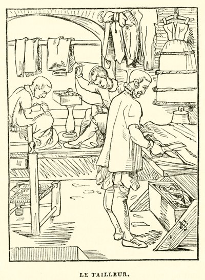 Le tailleur (engraving) 作者 法语学校