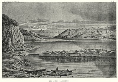 Les Cites Lacustres（雕刻）。 作者 法语学校