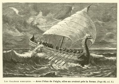 Les Galeres Grecques (engraving) 作者 法语学校