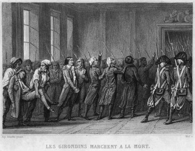 Les Girondins 走向死亡——在梯也尔的“法国革命”中。 19世纪 作者 法语学校