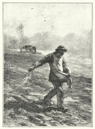 Les Semailles（雕版画 作者 法语学校