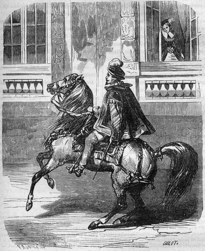Les amours du king Henry II (1519-1559) et de Diane de Poitiers (1499-1566). Engraving in "Histoire de la prostitution et de la debauche dans tous les peuples du globe depuis l