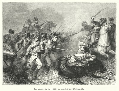1813 年魏森费尔斯战役中的应征者（版画） 作者 法语学校