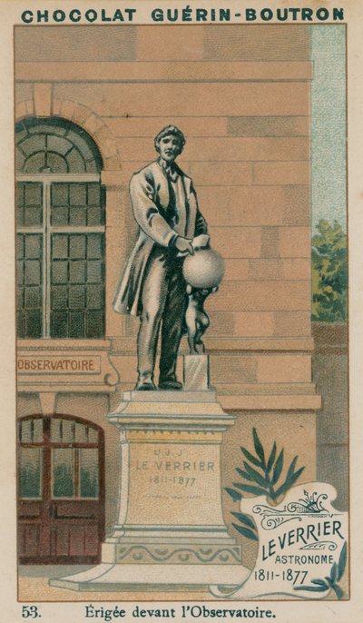 Leverrier，天文学家，1811-1877，Erigee在天文台前 作者 法语学校