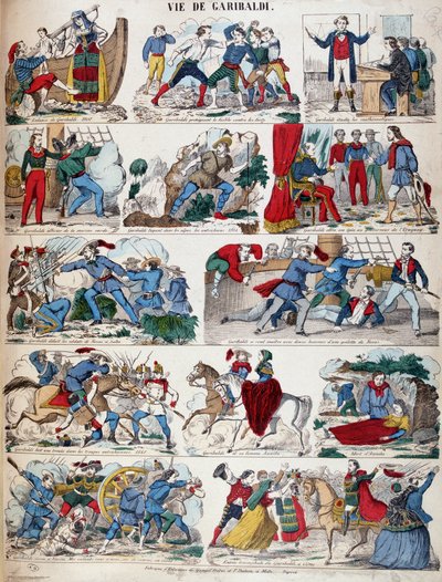 朱塞佩·加里波第 (Giuseppe Garibaldi) 的几幅画作。 作者 法语学校