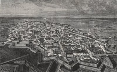 法国北部的里尔市--V.A. Malt-Brown撰写的《法国插图：地理、历史、行政统计》中的版画。1884 作者 法语学校