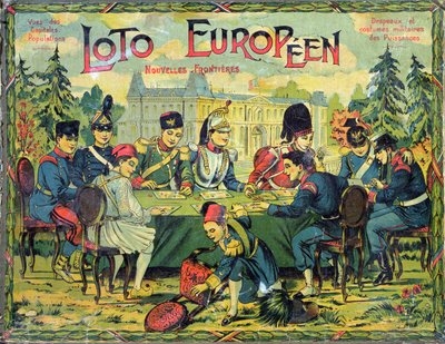 Loto Europeen，儿童乐透游戏的法语版本，c.1900 作者 法语学校