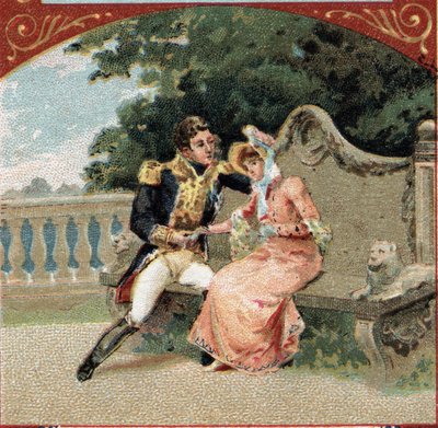 Louis Alexandre (Louis-Alexandre) Berthier (1753-1815), Prince of Wagram, with Madame Visconti, his mistress, at the Chateau de Grosbois. Chromolithography of the late 19th century 作者 法语学校