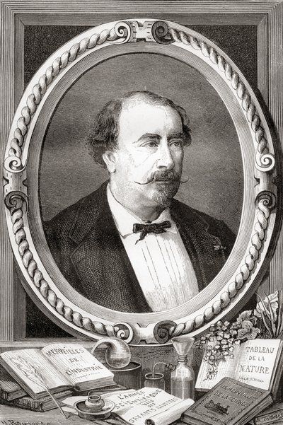 Louis Figuier，法国科学家和作家，摘自《科学的奇迹》，1870年出版。 作者 法语学校