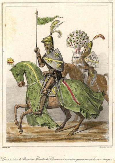 路易二世，dit le bon（1337-1410），波旁公爵（1356），克莱蒙特伯爵。 作者 French School