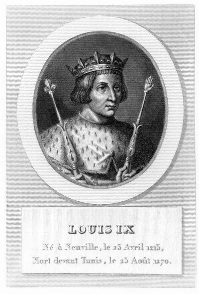 Louis IX (Saint-Louis) (engraving) 作者 法语学校