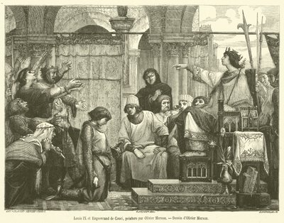 路易九世和 Enguerrand de Couci（雕刻） 作者 法语学校