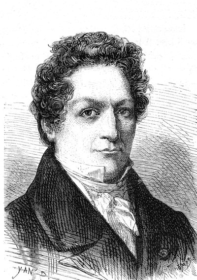 Louis Jacques Thenard（1777-1857 年），法国化学家，发现了硼和含氧水。1867 年雕刻 作者 法语学校
