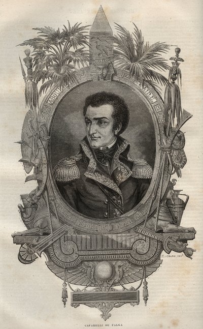 Louis Marie Maximilien de Caffarelli du Falga (1756-1799) 法国大革命期间的法国将军 --《新国家百科全书》中的版画，作者Maurice La Charest --1870年 -- 作者 法语学校