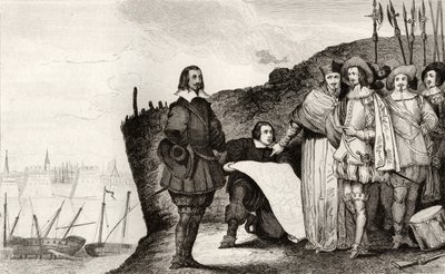 路易十三（1602-43）于1628年10月在拉罗谢尔的围攻中，来自科拉特的“法国历史”，出版于1840年 作者 法语学校