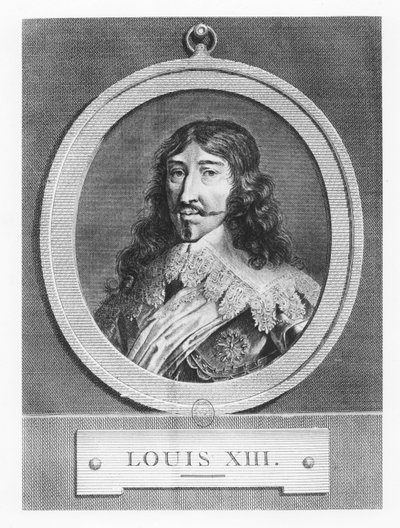 Louis XIII, King of France (engraving) 作者 法语学校