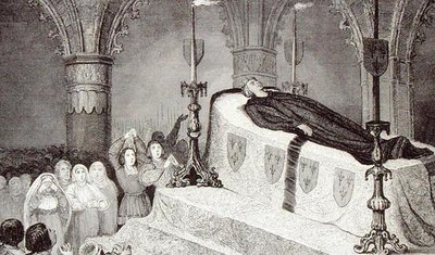路易十二（1462-1515）人民的父亲在他的葬礼上》，摘自科拉特的《法国历史》，约1840年出版（雕刻）。 作者 法语学校