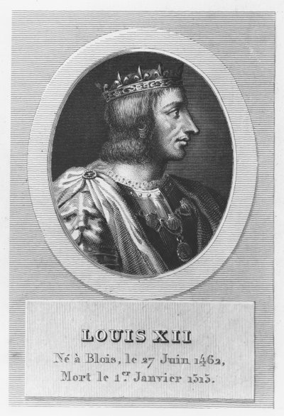 Louis XII, King of France (engraving) 作者 法语学校