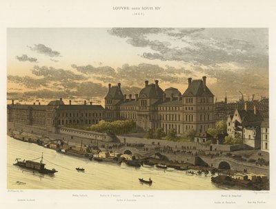 路易十四，1663年的卢浮宫 作者 法语学校