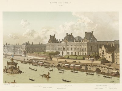 路易十五时的卢浮宫，1739年 作者 法语学校