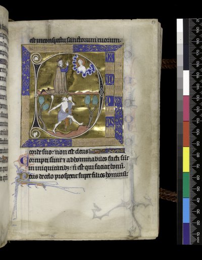 MS 300 f.57r，大卫向上帝祈祷 作者 法语学校