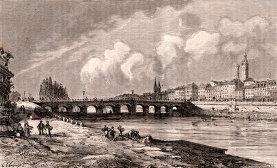 马孔--勃艮第-弗朗什-孔特--在V.A. Malt-Brown的 "La France illustree: geographie, histoire, administration statistique "中的雕刻，1884。 作者 法语学校