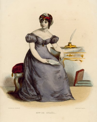 Madame de Stael (coloured engraving) 作者 法语学校