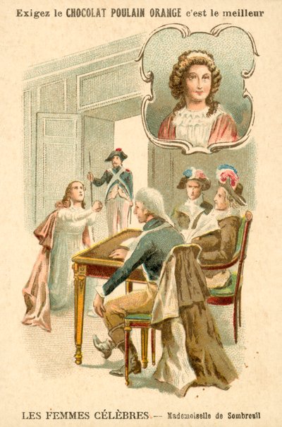 法国大革命时期的桑布勒伊小姐（chromolitho）（Mademoiselle de Sombreuil 作者 法语学校