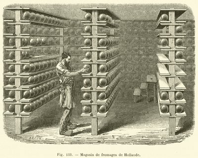 Magasin de fromages de Hollande (engraving) 作者 法语学校