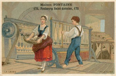 Maison Fontaine外贸卡，羊毛纺 作者 法语学校
