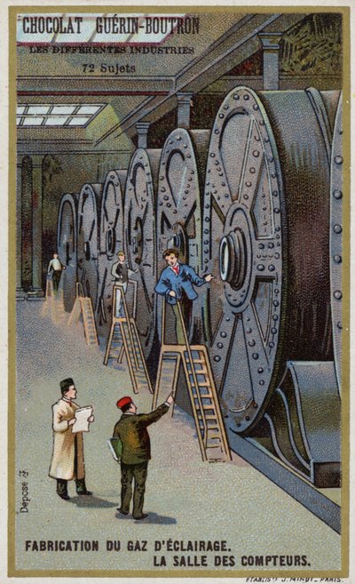 Manufacturing gas for lighting. Meter hall (chromolitho) 作者 法语学校