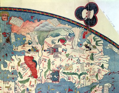 1447年的原始地图，非洲地图 作者 法语学校