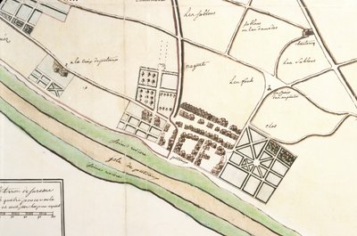 Suresnes及其附属地图，Puteaux，1669 作者 法语学校