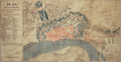 莱茵河，杜塞尔多夫，1799年造成的损害地图 作者 法语学校