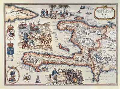 1789年海地岛地图 作者 French School