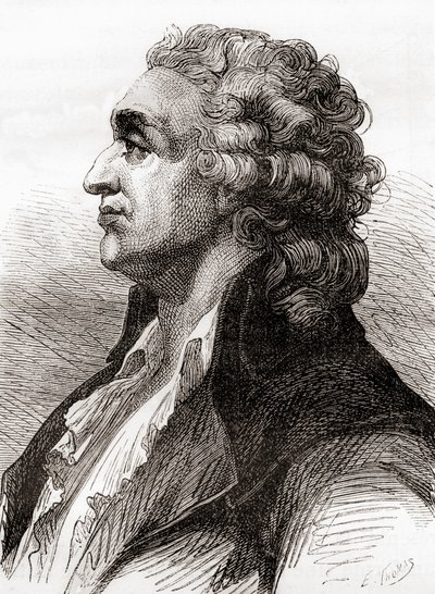 Marie Jean Antoine Nicolas de Caritat，Marquis de Condorcet，来自“Les Merveilles de la Science”，出版于 1870 年（雕刻） 作者 法语学校