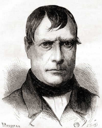 Marie Jean Pierre Flourens，来自“Les Merveilles de la Science”，约 1870 年出版（石版画） 作者 French School