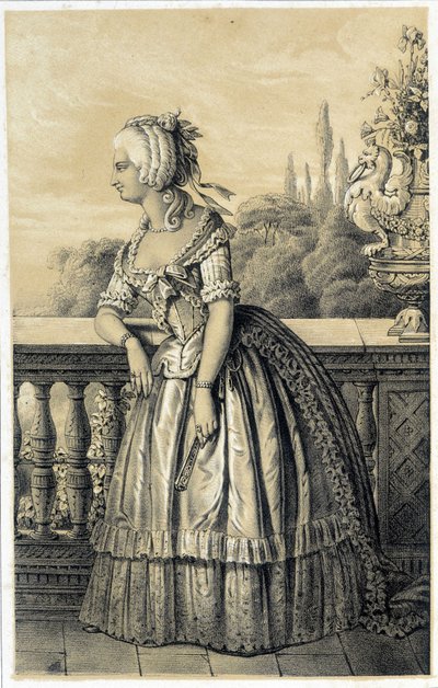 玛丽·特蕾莎·德·萨瓦·卡里尼昂 (1749-1792)，兰巴勒的公主 - 在“法国大革命的历史画廊”中，阿尔伯特·莫林 (Albert Maurin) 编着。 1843 年巴黎 作者 法语学校