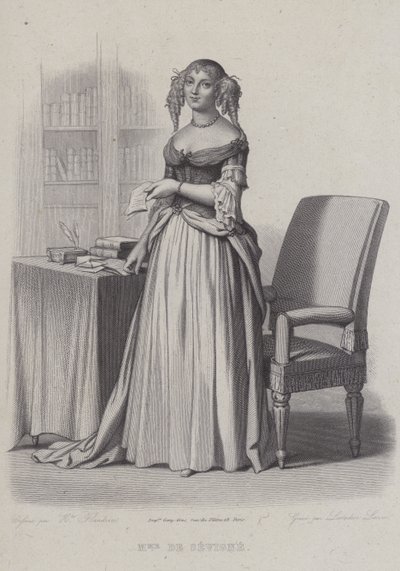 Marie de Rabutin-Chantal，法国作家塞维涅侯爵夫人（版画） 作者 法语学校