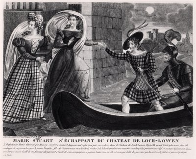 Mary Stuart（1542-87）逃离Loch Leven城堡 作者 法语学校