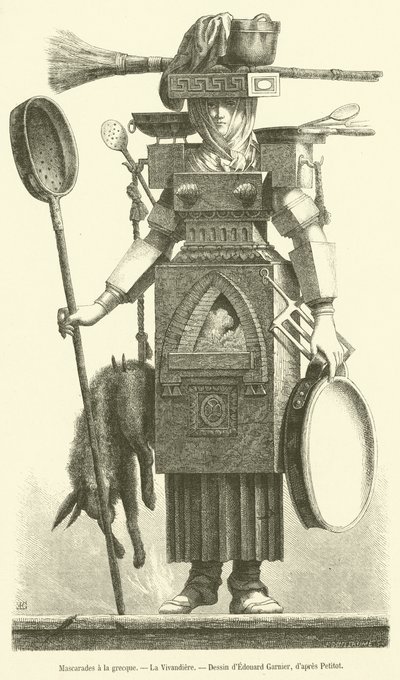 Mascarades a la grecque, La Vivandiere (雕刻) 作者 法语学校