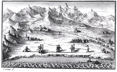 测量Meridian，来自La Meridienne de Paris的插图由Cesar-Francois Cassini de Thury，1744 作者 法语学校