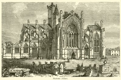 Melrose Abbey (engraving) 作者 法语学校