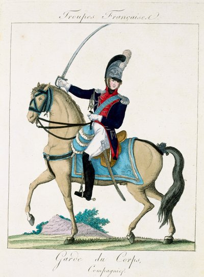 来自法国军队的酒吧Grd的成员。在巴黎巴塞特，1790年 作者 French School