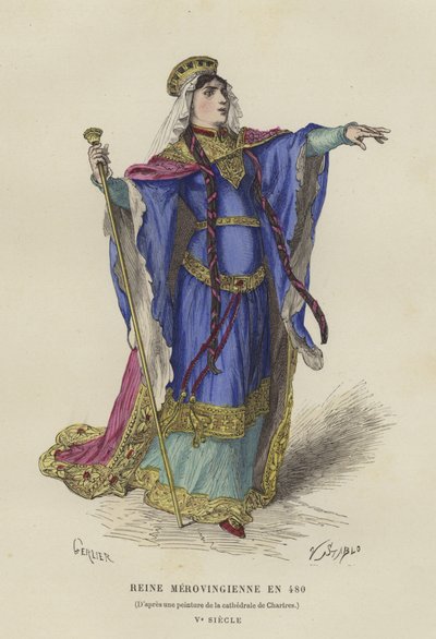 Merovingian女王，480 作者 法语学校
